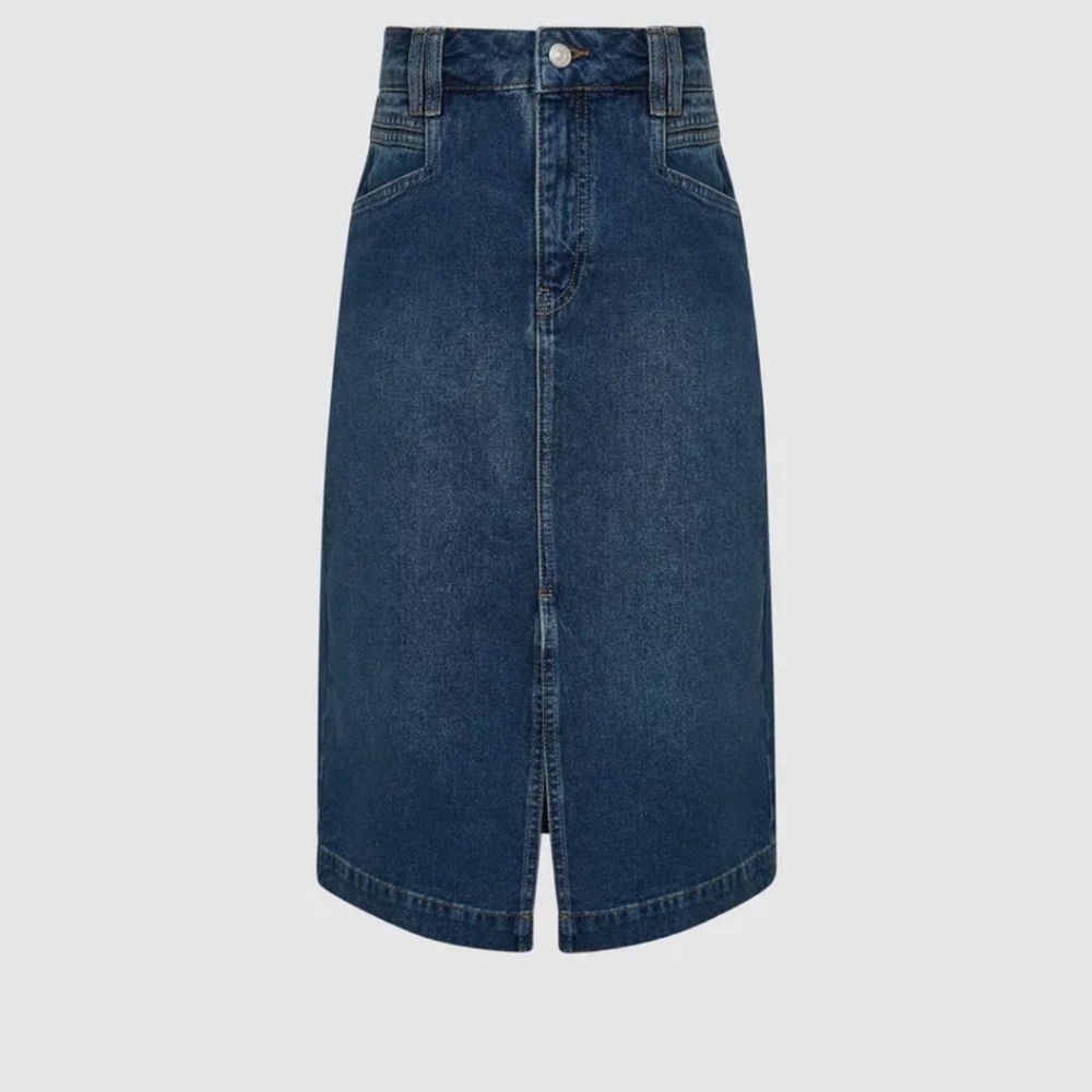 REISS Myla Denim Skirt sz 12 - Picture 5 of 5